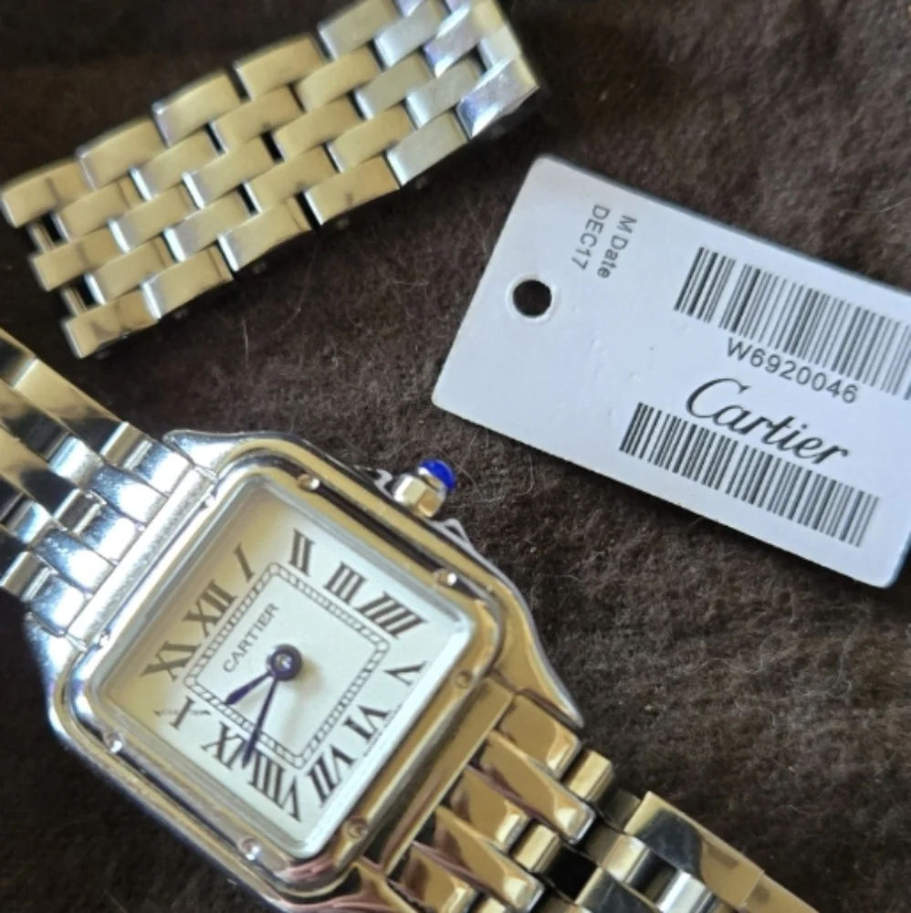 New Panthère de Cartier Stainless Steel Ladies Watch & Watch/Jewelry Box NWOT - Picture 7 of 10